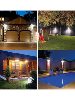Lampy solarne LED (2 szt.) w kolorze czarnym - 35 x 11,8 cm