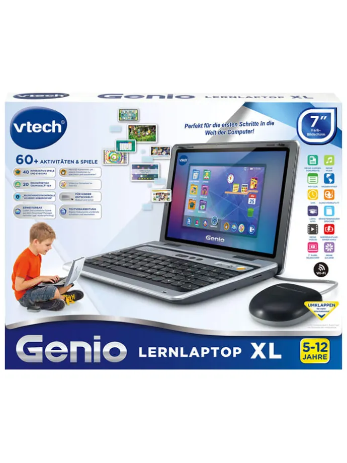 Laptop edukacyjny "Genio" w kolorze srebrnym - 5+