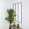 Lustro w kolorze czarnym - 75 x 115 cm