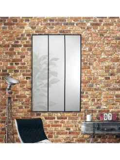 Lustro w kolorze czarnym - 75 x 115 cm