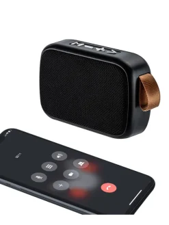 Mini głośnik Bluetooth w kolorze czarnym - 11 x 8 x 4 cm