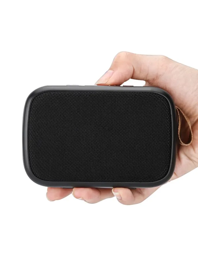 Mini głośnik Bluetooth w kolorze czarnym - 11 x 8 x 4 cm