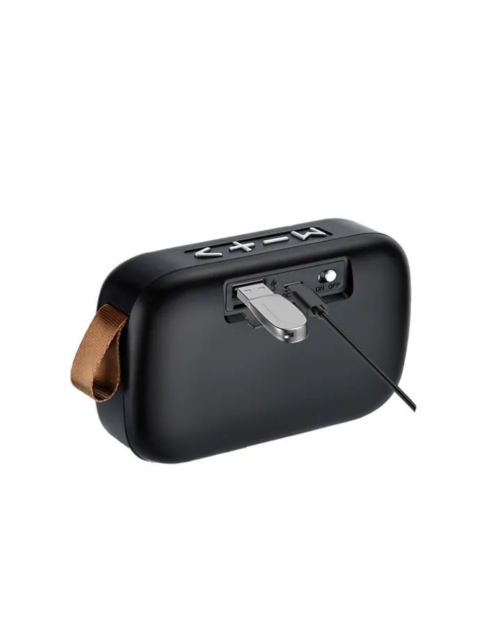 Mini głośnik Bluetooth w kolorze czarnym - 11 x 8 x 4 cm