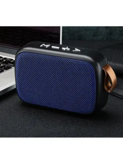Mini głośnik Bluetooth w kolorze niebieskim - 11 x 8 x 4 cm