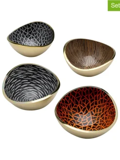Miski dekoracyjne (4 szt.) "Samba" w różnych kolorach - wys. 6 x Ø 12,8 cm