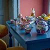 Miski (2 szt.) "Florist" w kolorze czerwono-niebiesko-zielonym - Ø 13 cm