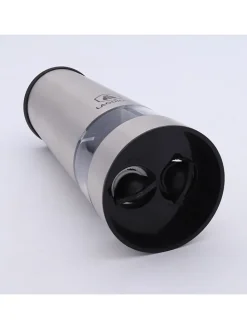Młynek elektryczny 2w1 w kolorze srebrnym do soli i pieprzu - wys. 19 cm