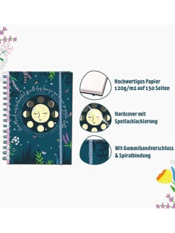 Notatnik "Moonchild" w kolorze granatowym
