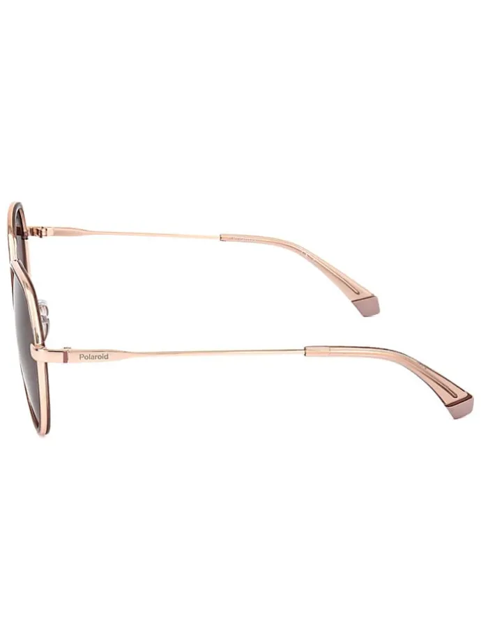 Okulary przeciwsłoneczne unisex w kolorze złoto-brązowym