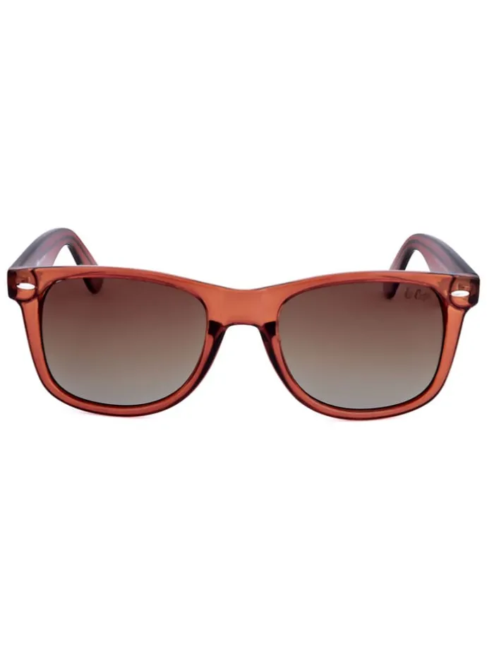 Okulary przeciwsłoneczne unisex w kolorze jasnobrązowym
