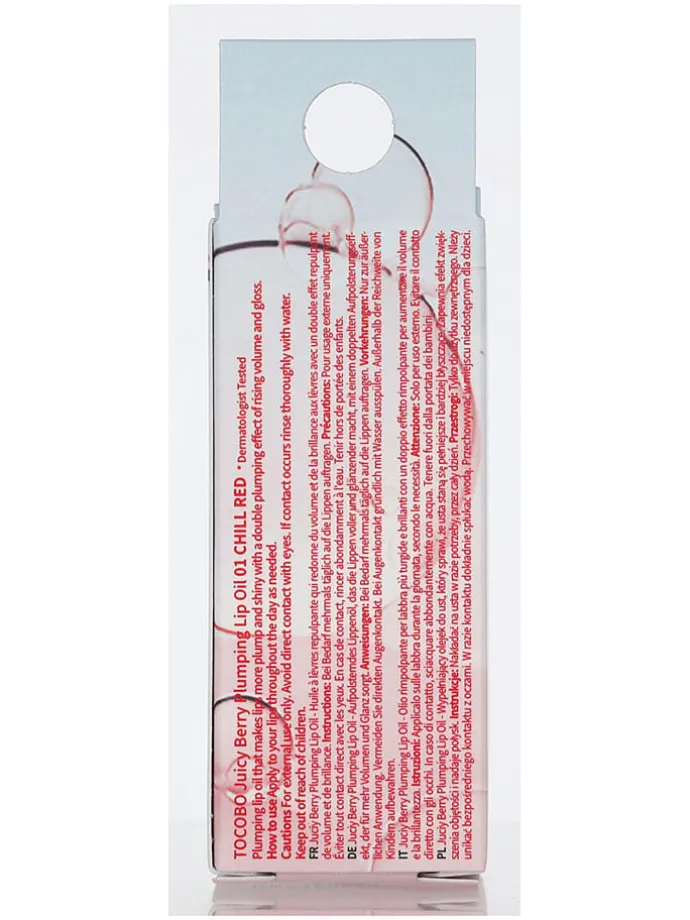 Olejek do ust "Juicy Berry Plumping - 01 Chill Red" - 4 g