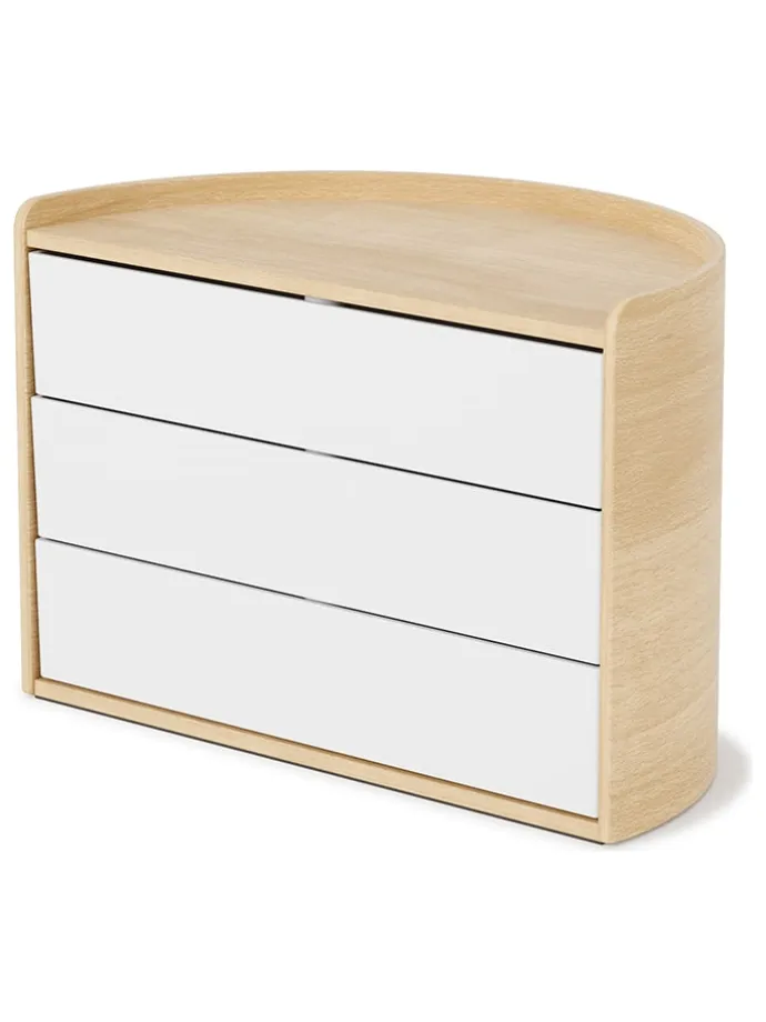 Organizer "Moona" w kolorze biało-beżowym na kosmetyki - 18 x 27 x 15 cm