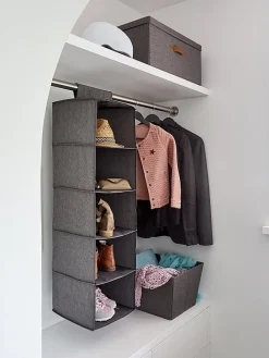 Organizer wiszący w kolorze antracytowym - 30 x 100 x 30 cm