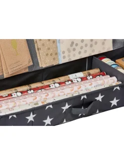Organizer w kolorze szarym na papier prezentowy - 90 x 12 x 30 cm