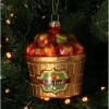Ozdoba choinkowa "Apple Crate" w kolorze złoto-czerwonym - wys. 9,5 cm