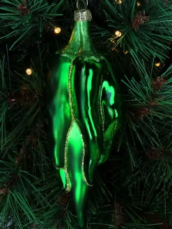 Ozdoba choinkowa "Chili Pepper" w kolorze zielonym - wys. 14,6 cm