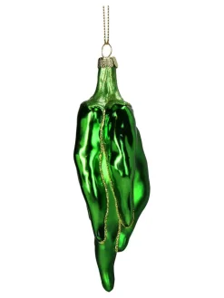 Ozdoba choinkowa "Chili Pepper" w kolorze zielonym - wys. 14,6 cm