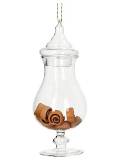 Ozdoba choinkowa "Cinnamon Roll Jar" w kolorze brązowym - wys. 13 cm