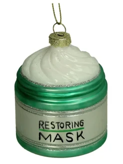 Ozdoba choinkowa "Restoring Mask" w kolorze zielonym - wys. 8 cm