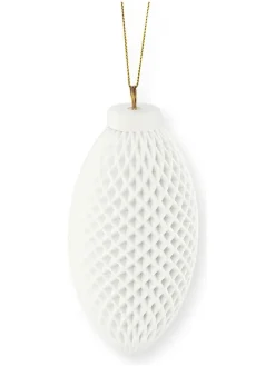 Ozdoba choinkowa w kolorze białym - wys. 14 x Ø 6,5 cm