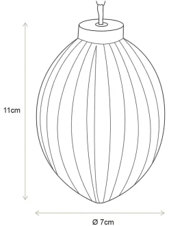 Ozdoba choinkowa w kolorze białym - wys. 11 x Ø 7 cm