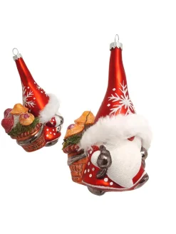 Ozdoba choinkowa w kolorze czerwonym - wys. 13 cm
