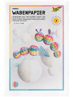Papier o strukturze plastra miodu (4 szt.) "Rainbow" - 6+