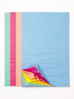 Papier o strukturze plastra miodu (4 szt.) "Rainbow" - 6+