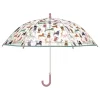 Parasol w kolorze białym ze wzorem
