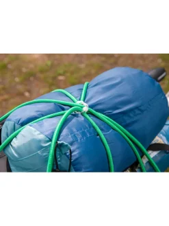 Pas napinający w kolorze zielonym z karabińczykami - dł. 80 cm