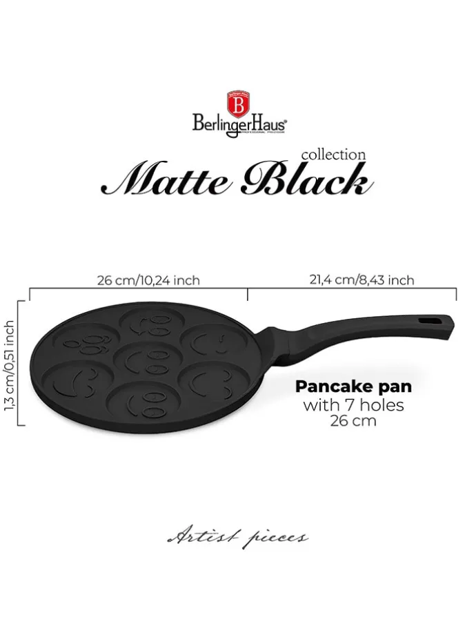 Patelnia ''Black Rose Collection'' w kolorze czarnym do naleśników - Ø 26 cm