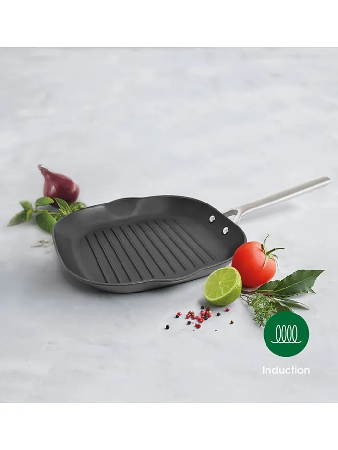 Patelnia grillowa w kolorze czarnym - Ø 28 cm
