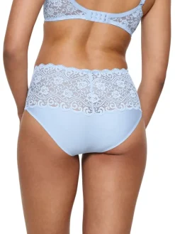 Pełne figi high waist w kolorze błękitnym