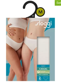 Pełne figi (2 pary) "Go Casual" w kolorze białym