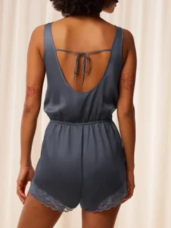 Piżama "Silky Sensuality" w kolorze antracytowym