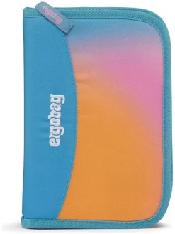 Piórnik w kolorze błękitno-pomarańczowym - 21 x 4 x 14 cm