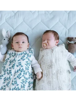Śpiworek niemowlęcy w kolorze biało-niebieskim - 2,5 TOG