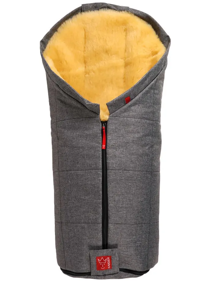 Śpiworek wełniany "Iglu" w kolorze antracytowym - 93 x 45 cm