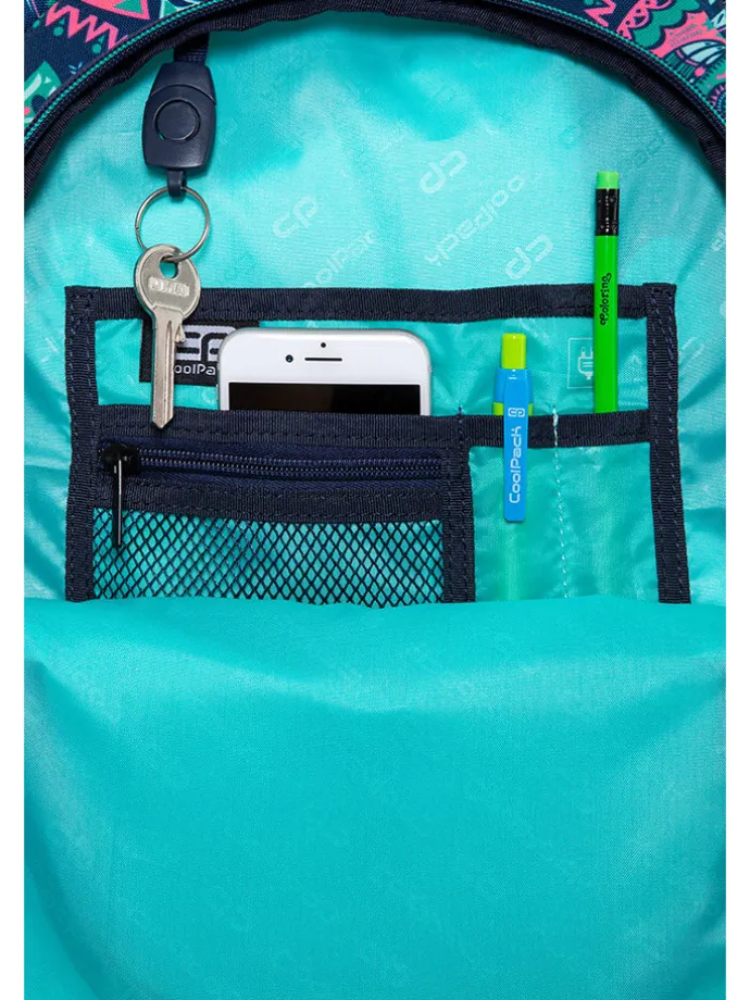 Plecak "Coolpack Drafter" w kolorze granatowo-turkusowo-różowym