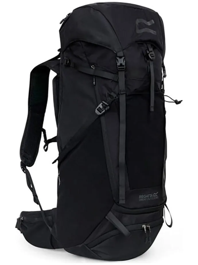 Plecak outdoor "Blackfell IV" w kolorze czarnym - 65 l