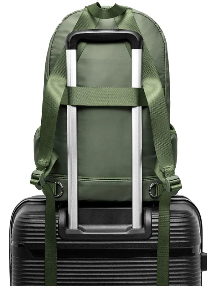 Plecak "2w1" w kolorze khaki - 29 x 42 x 16 cm