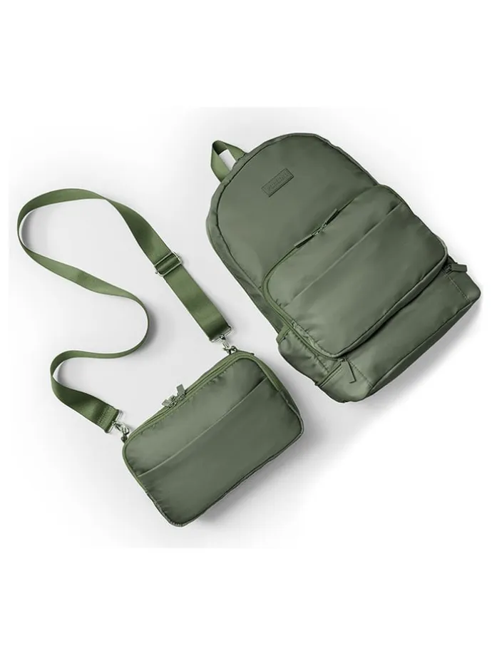 Plecak "2w1" w kolorze khaki - 29 x 42 x 16 cm