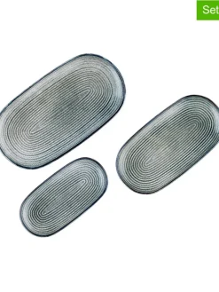 Półmiski (3 szt.) "Zen" w kolorze szarym