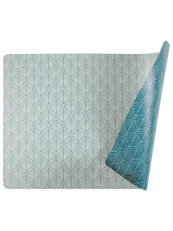 Podkładki stołowe (6 szt.) "Bali" w kolorze morskim - 45 x 30 cm