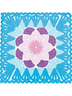 Podkładki (6 szt.) "Crochet Square" ze wzorem - 20 x 20 cm