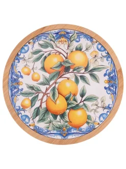 Podstawka "Fruit Life" w kolorze niebiesko-żółtym - Ø 20 cm