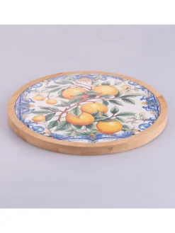 Podstawka "Fruit Life" w kolorze niebiesko-żółtym - Ø 20 cm