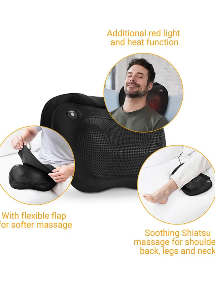 Poduszka "MC 850" w kolorze czarnym do masażu Shiatsu