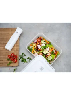 Pojemnik "Grey Line" w kolorze białym na lunch - 2 l
