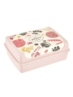 Pojemniki (2 szt.) "Sweet Day" w kolorze jasnoróżowo-kremowym na lunch - 1 l